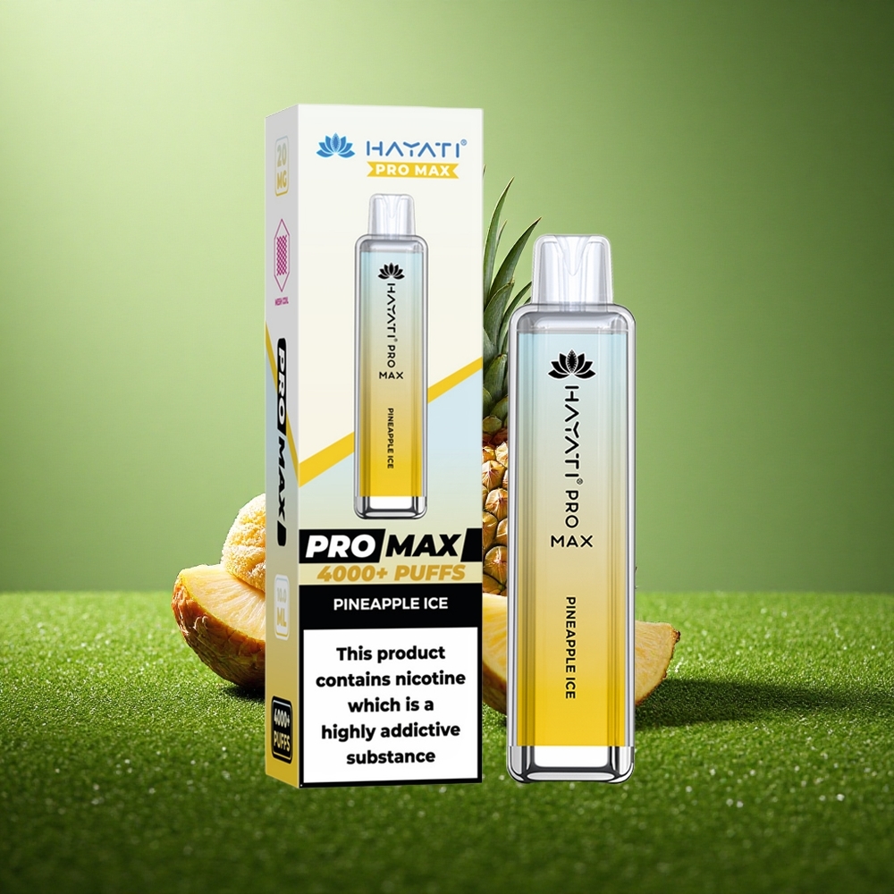 Hayati Pro Max 4000 Puffs Ananass Jää Dual Coil 1400mAh