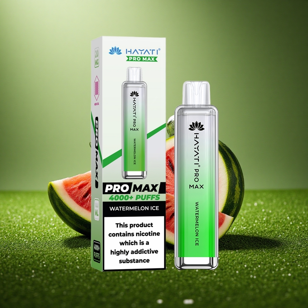 Hayati Pro Max 4000 Puffs Arbuusi Jää Dual Coil Laaditav 1400mAh