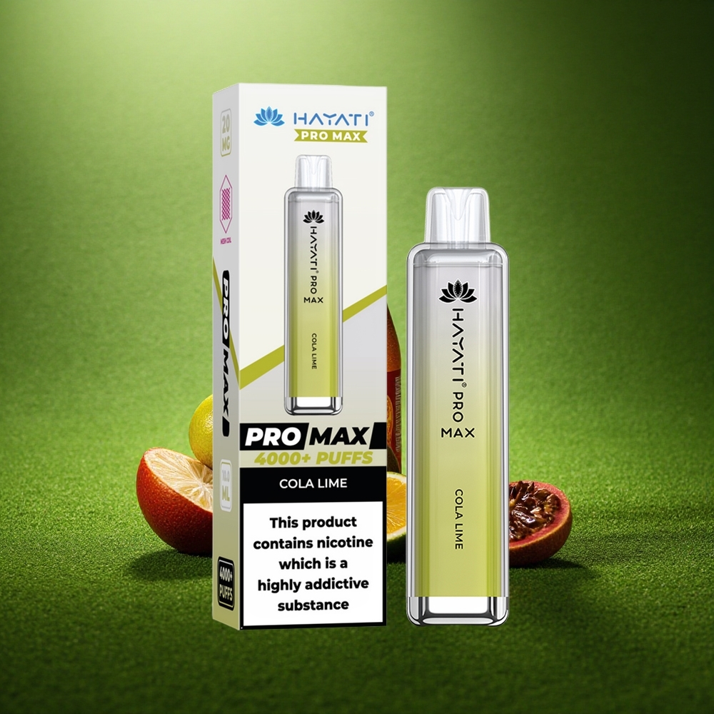 Hayati Pro Max 4000 Puffs Cola Laiem Dual Coil Vägev 1400mAh