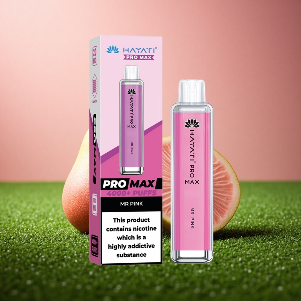 Hayati Pro Max 4000 Puffs Härra Roosa 1400mAh Topelt Mähis