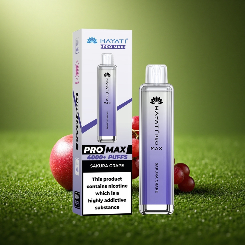 Hayati Pro Max 4000 Puffs Kirsilehestiku Kristall 1400mAh Kahekordne Mähis