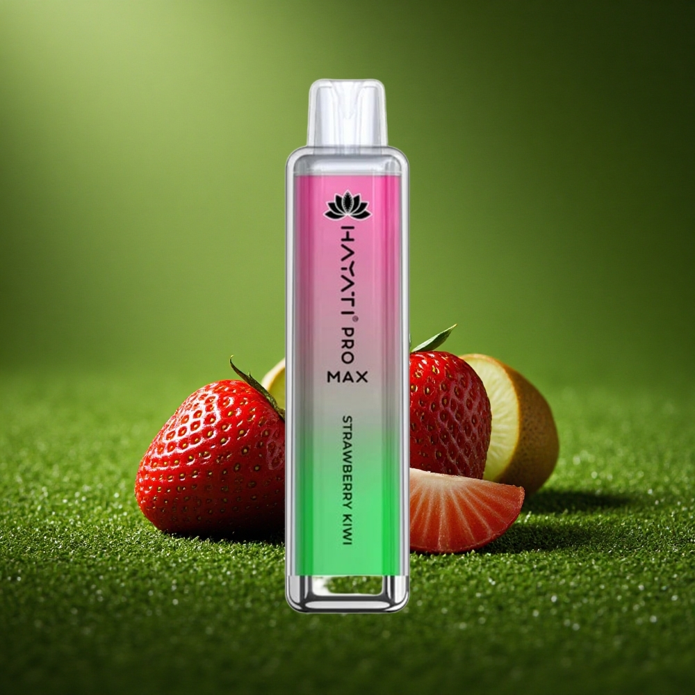 Hayati Pro Max 4000 Puffs Maasika-Kiivi Kristall 1400mAh 2ml Dual Coil