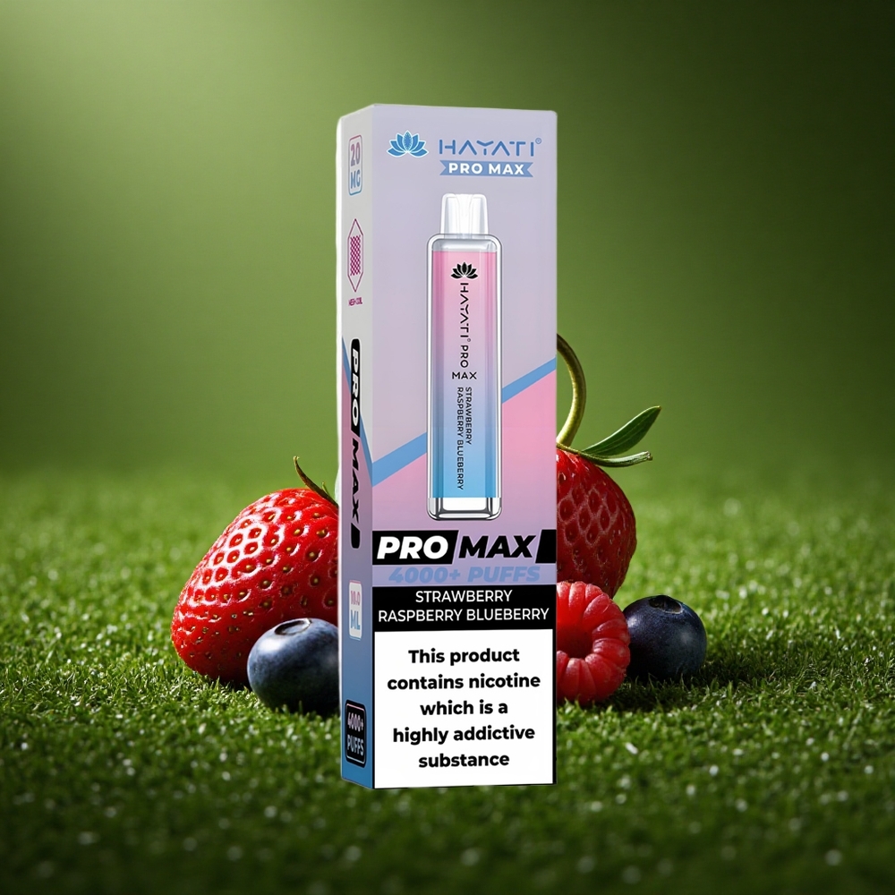 Hayati Pro Max 4000 Puffs Maasika Vaarikas Mustikas Pro Dual Coil 1400mAh