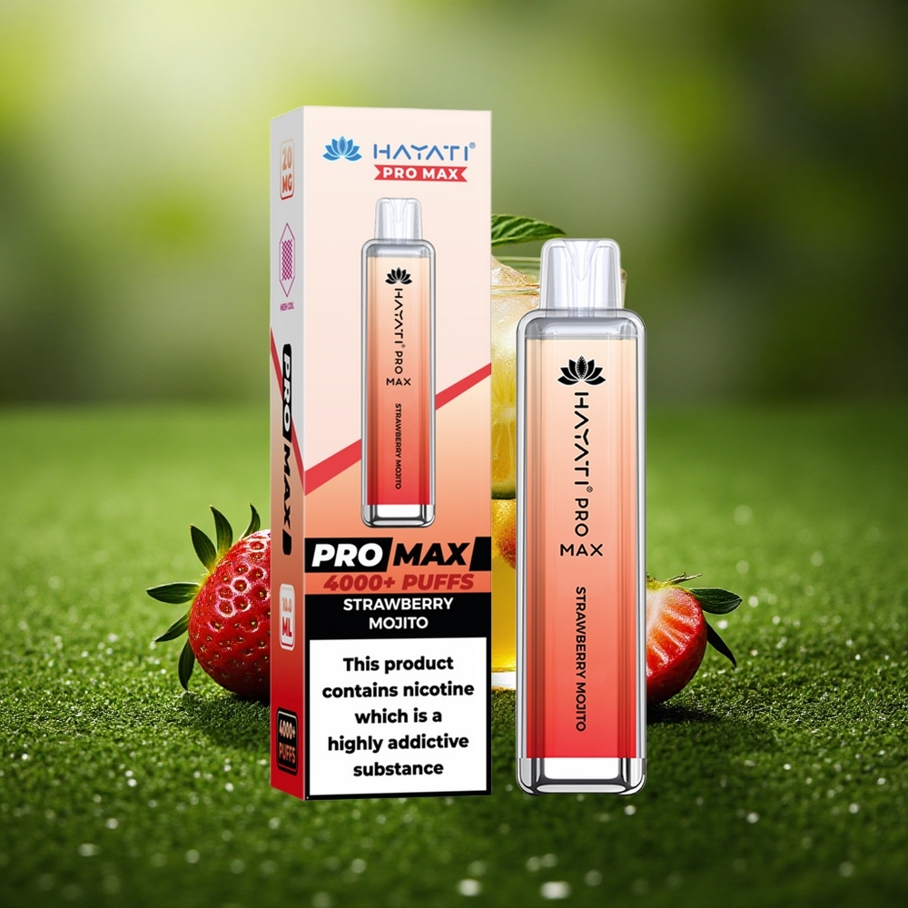 Hayati Pro Max 4000 Puffs Maasikamoito 5% Dual Coil 1400mAh