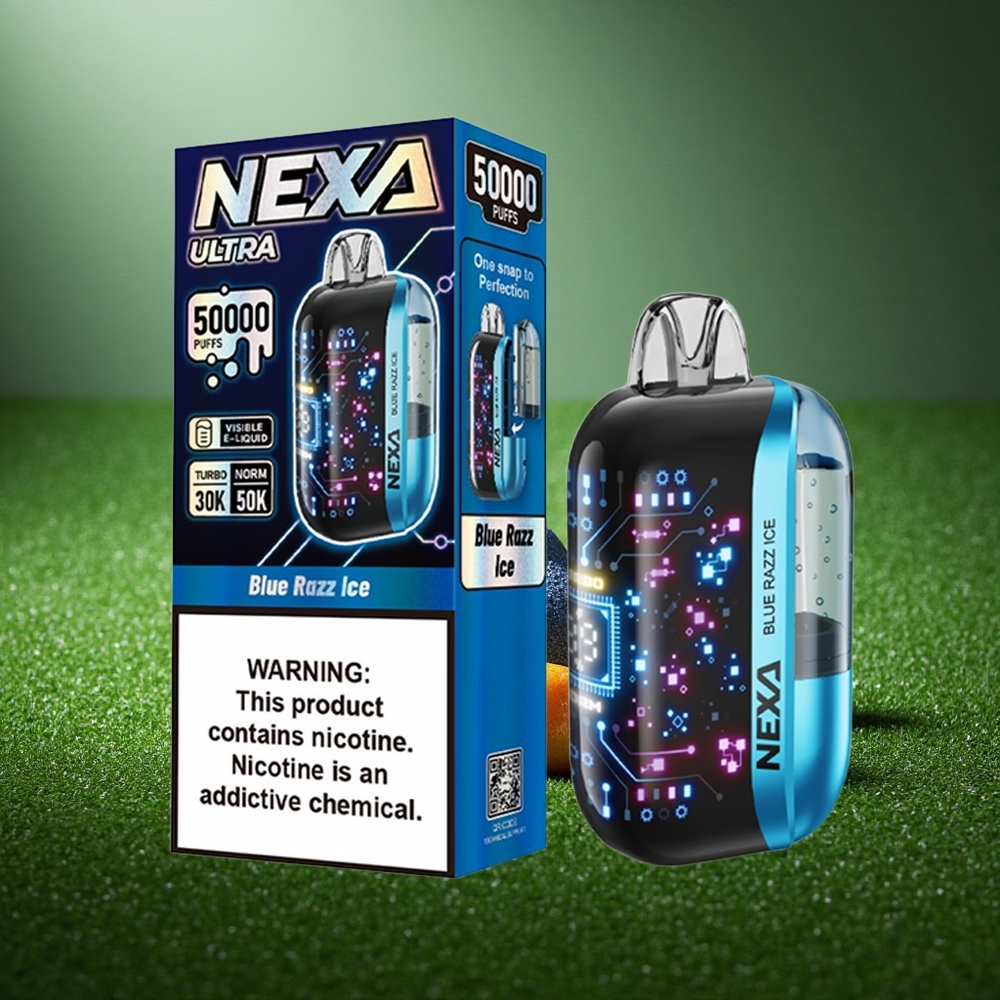 NEXA Ultra 50000 Puffs Sinised Maasikad Jää 20ml 5% Nikotiini 0.9ohm Dual Mesh