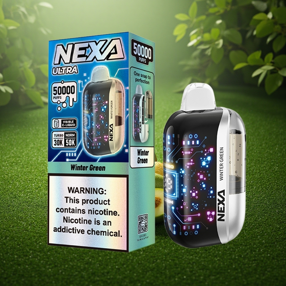 NEXA Ultra 50000 Puffs Talvine Roheline 20ml 800mah 0.9ohm