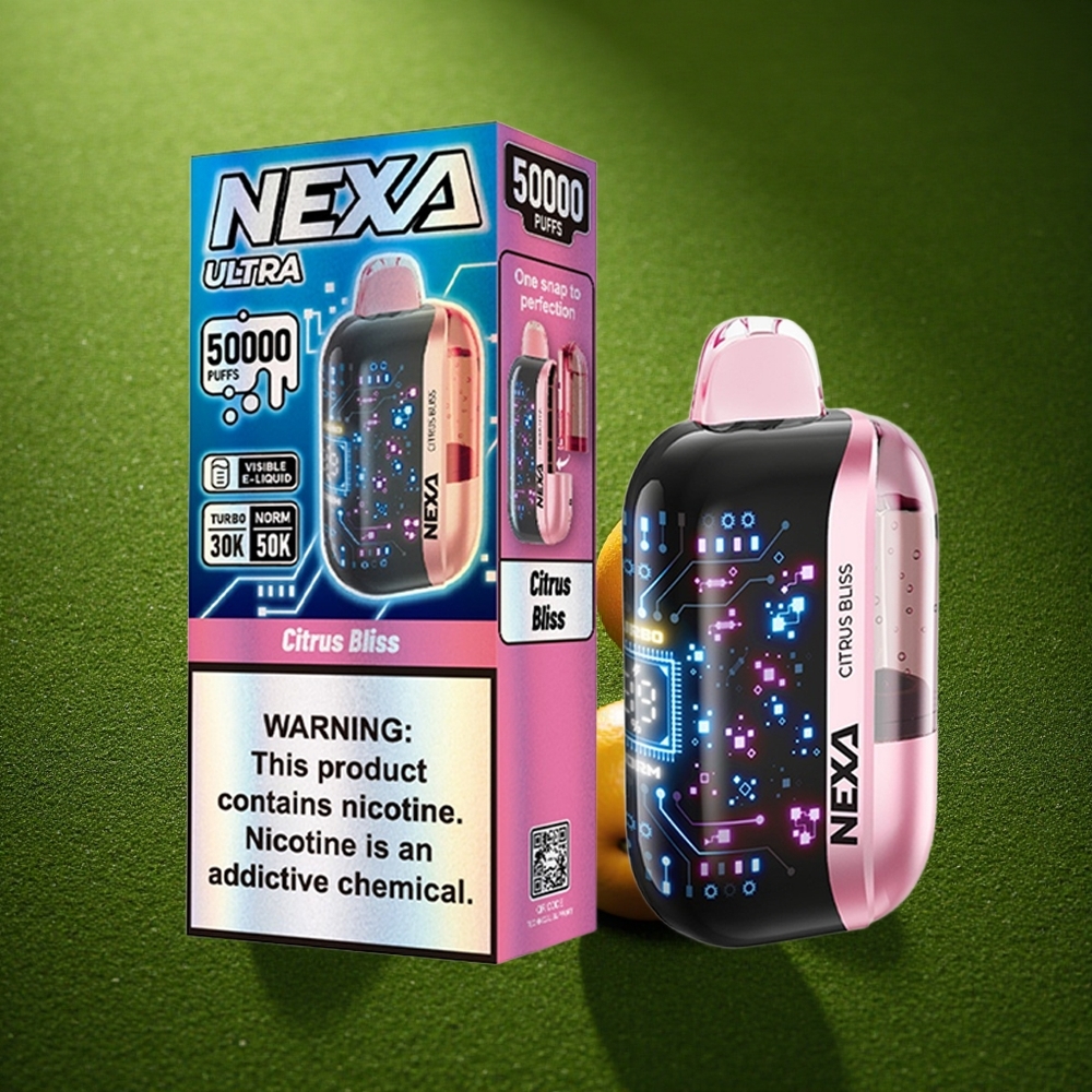 NEXA Ultra 50000 Puffs Tsitrusrõõm 20ml Kahekordne Võrk 5% Nikotiini
