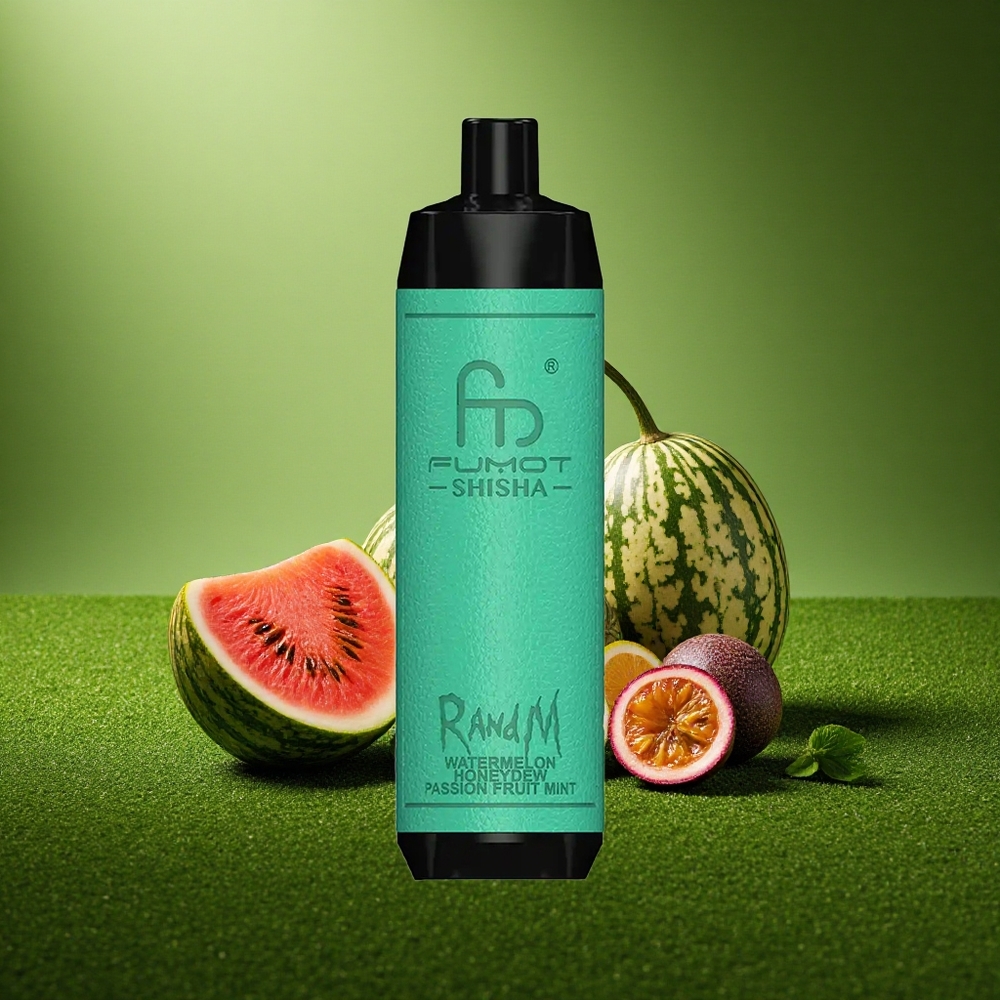RandM Fumot Shisha 10000 Puffs Arbuusi Melon Kirg Puuvilja Münt LED 850mAh 0.6ohm