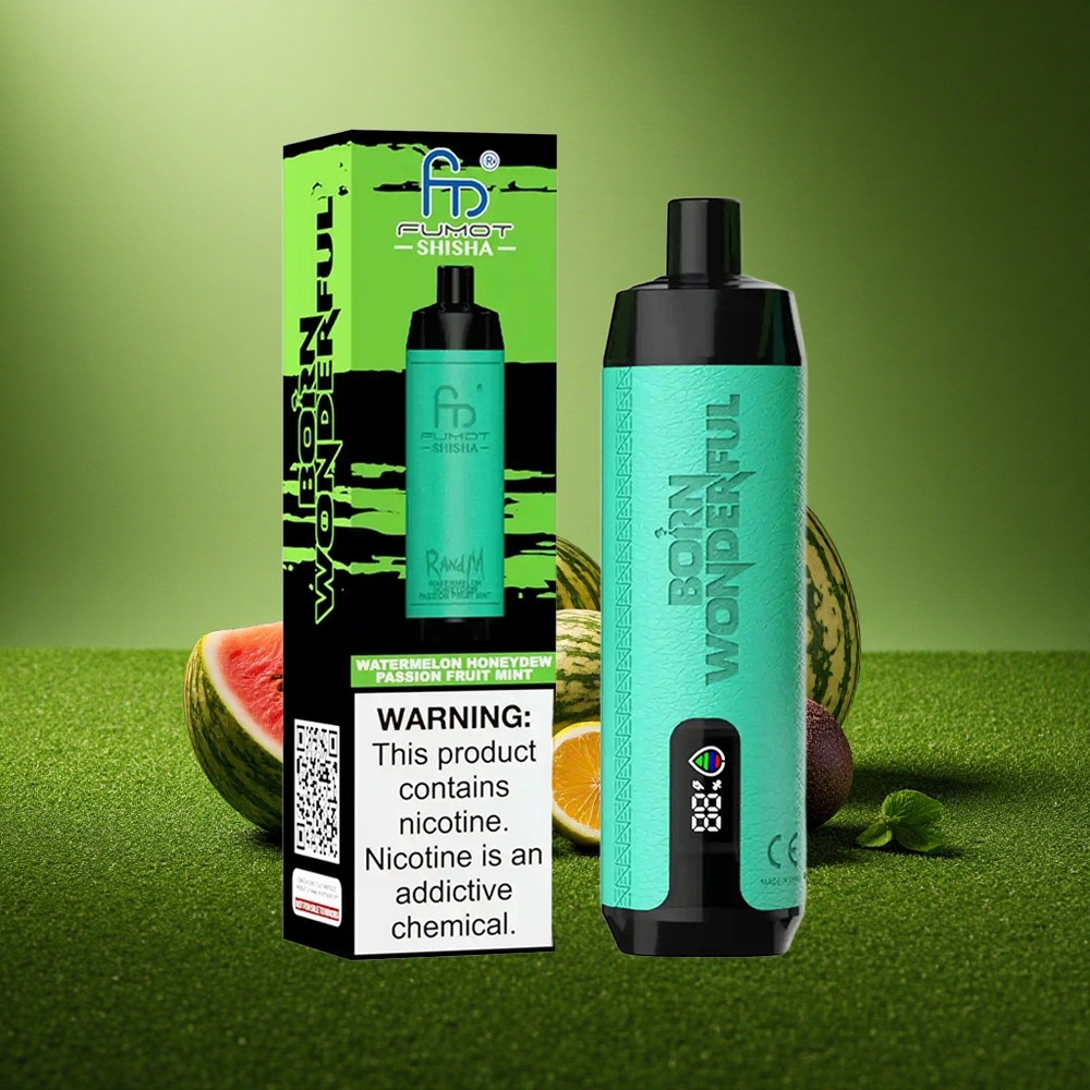 RandM Fumot Shisha 10000 Puffs Arbuusi Melon Kirg Puuvilja Münt LED 850mAh 0.6ohm