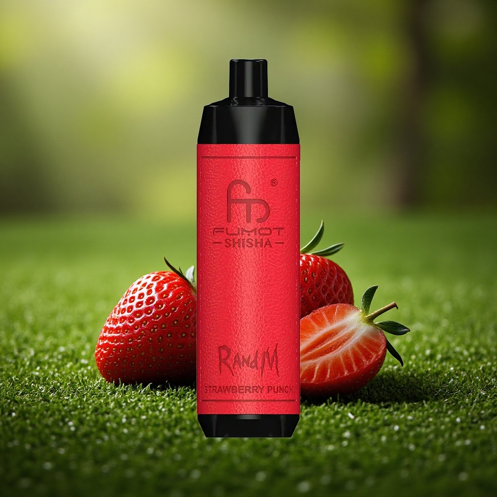 RandM Fumot Shisha 10000 Puffs Maasikas-mesh 18ml LED