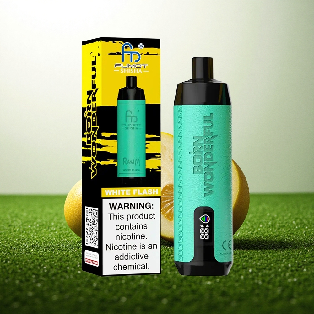 RandM Fumot Shisha 10000 Puffs Valge Sähvatus 18ml 850mAh 0.6ohm