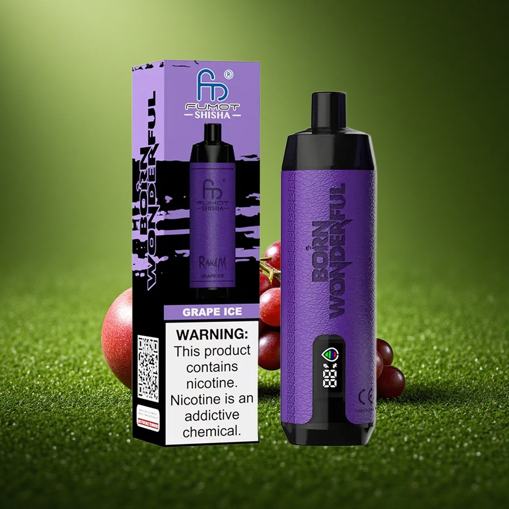 RandM Fumot Shisha 10000 Puffs Viigimarja Jää LED 0.6ohm Tüüp-C