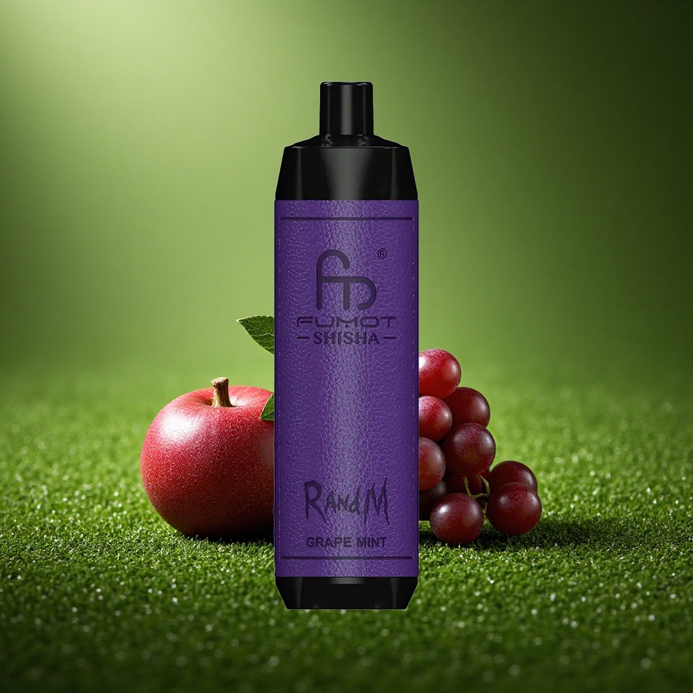 RandM Fumot Shisha 10000 Puffs Viinamädi-Mündi LED-TüüpC