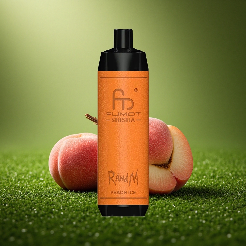 RandM Fumot Shisha 10000 Puffs Virsikujäätis LED 0.6ohm Tüüp-C