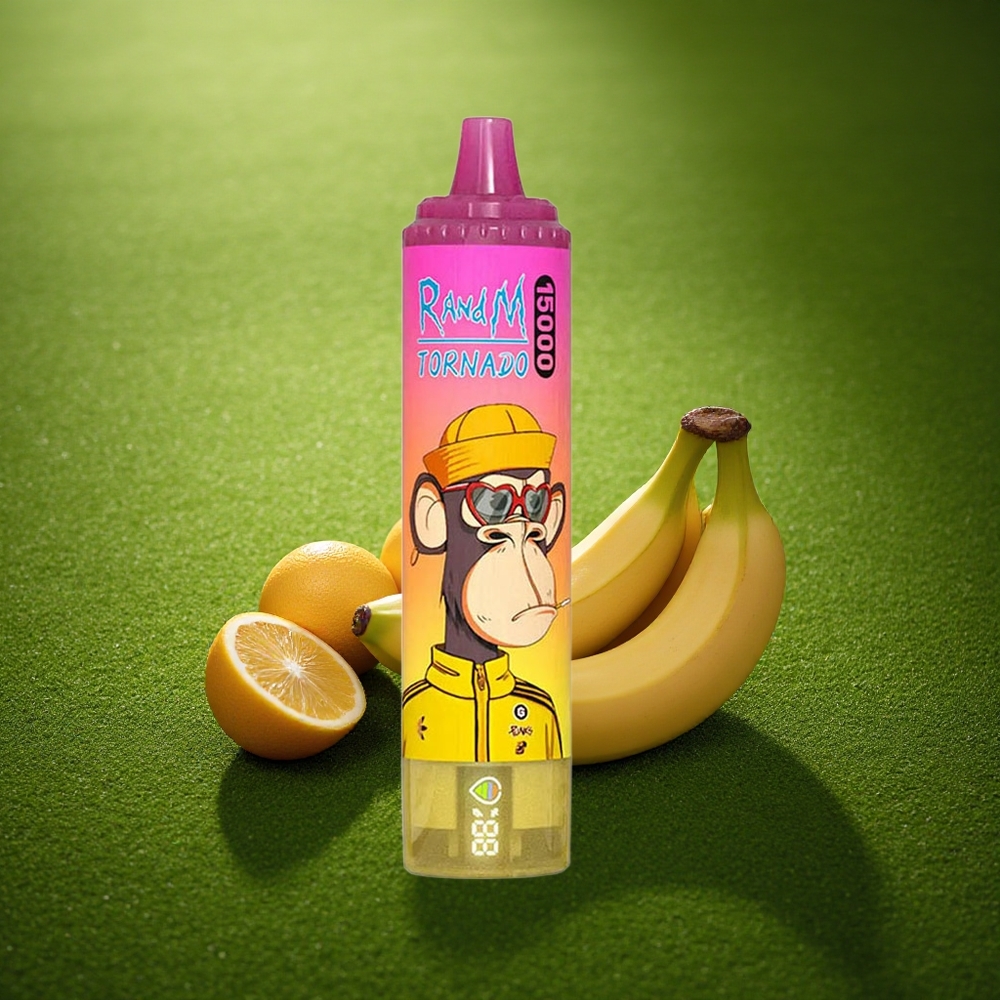 RandM Fumot Tornado 15000 Puffs Banaanijää 25ml 850mAh Mesh