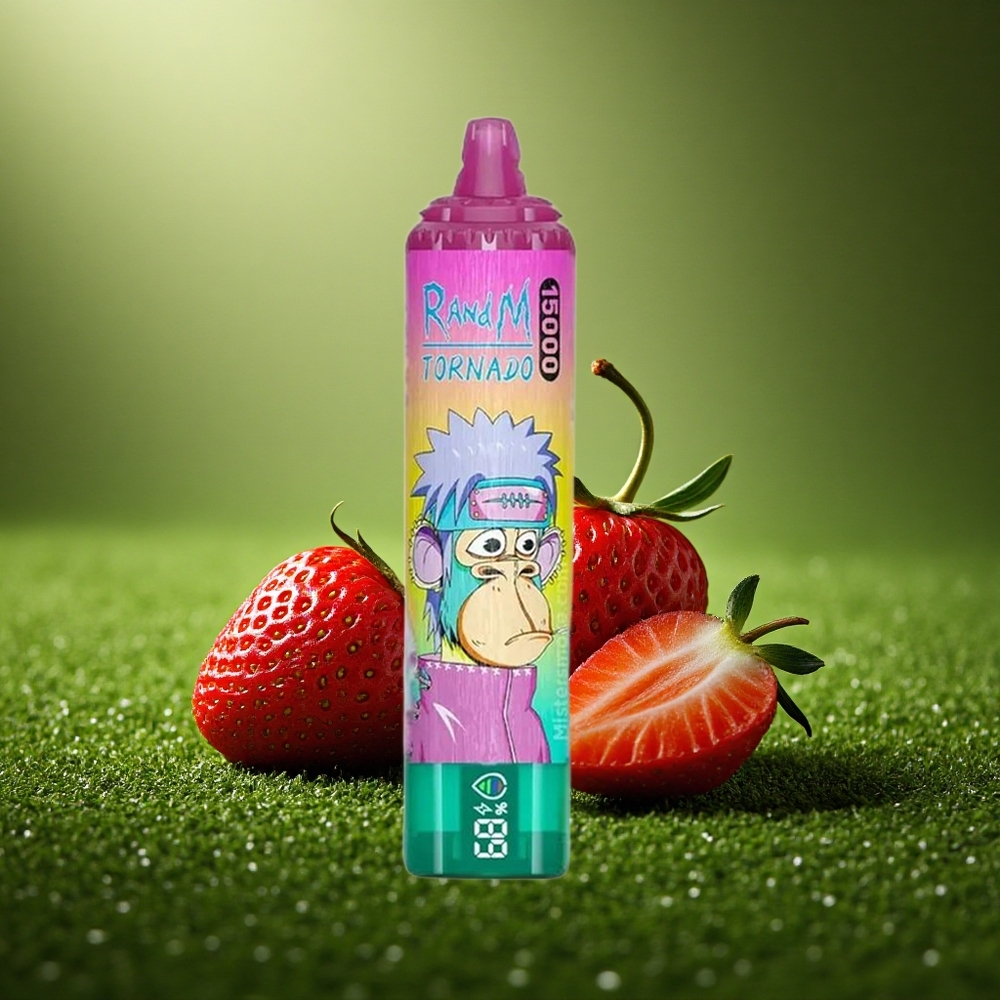 RandM Fumot Tornado 15000 Puffs Jahvatatud Maasik 25ml Mesh