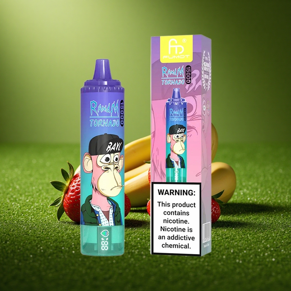 RandM Fumot Tornado 15000 Puffs Maasika-Banaani Mesh LCD 25ml