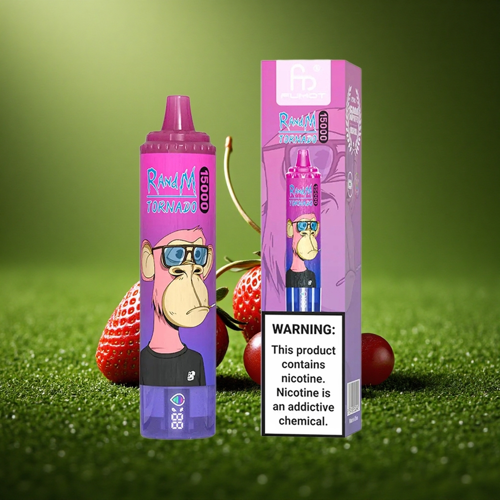 RandM Fumot Tornado 15000 Puffs Maasika Viinamarja 25ml 850mAh Mesh