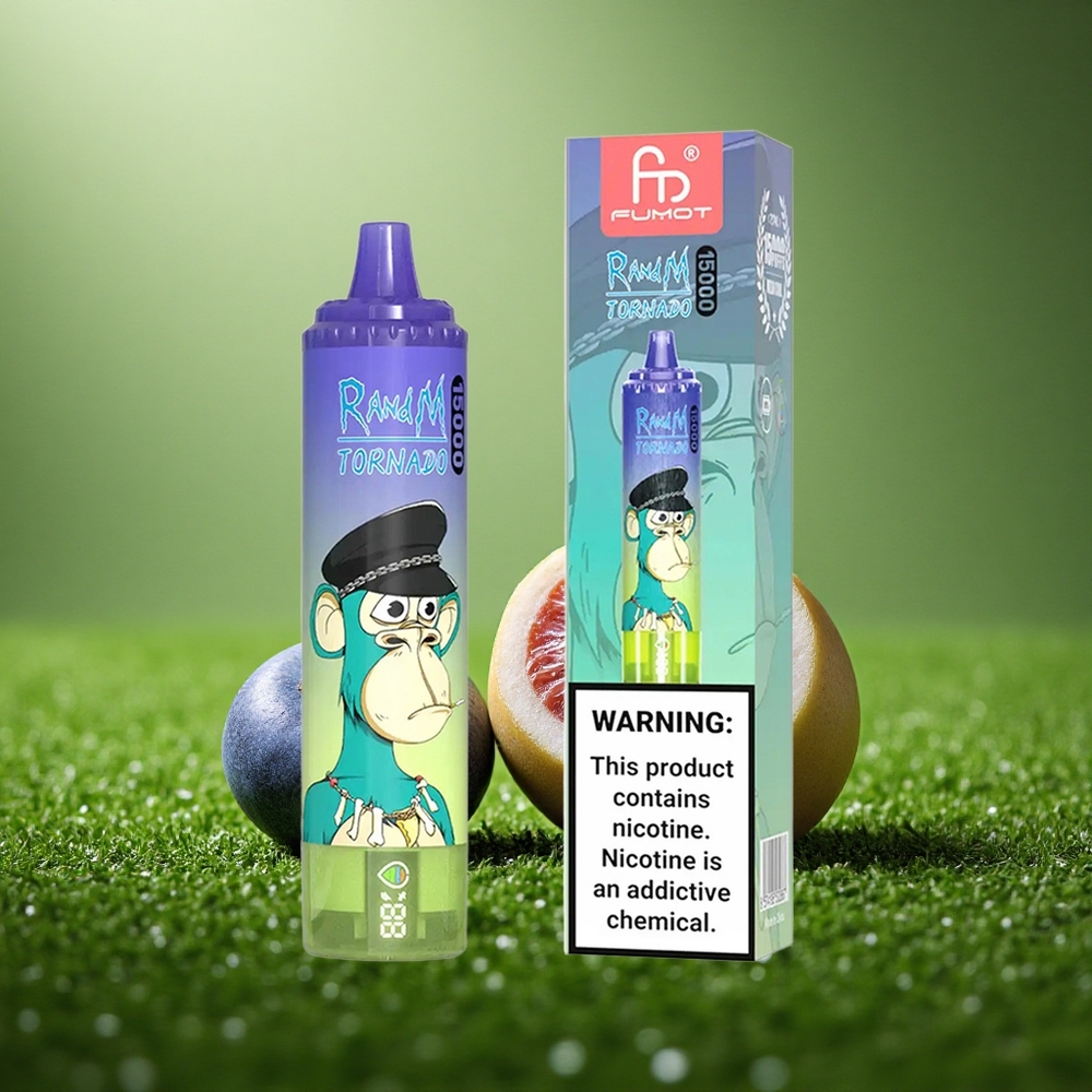 RandM Fumot Tornado 15000 Puffs Mustikas Mullgummi 25ml 850mAh Mesh