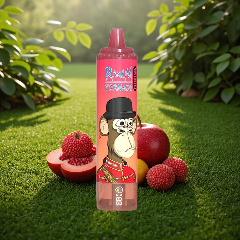 RandM Fumot Tornado 15000 Puffs Punane Energia Jää 25ml 850mAh Mesh