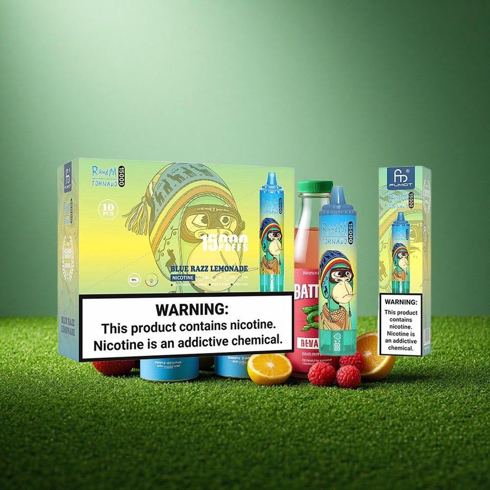 RandM Fumot Tornado 15000 Puffs Sinine Sõstar Sidrunimahl 15000 Nikotiini 25ml