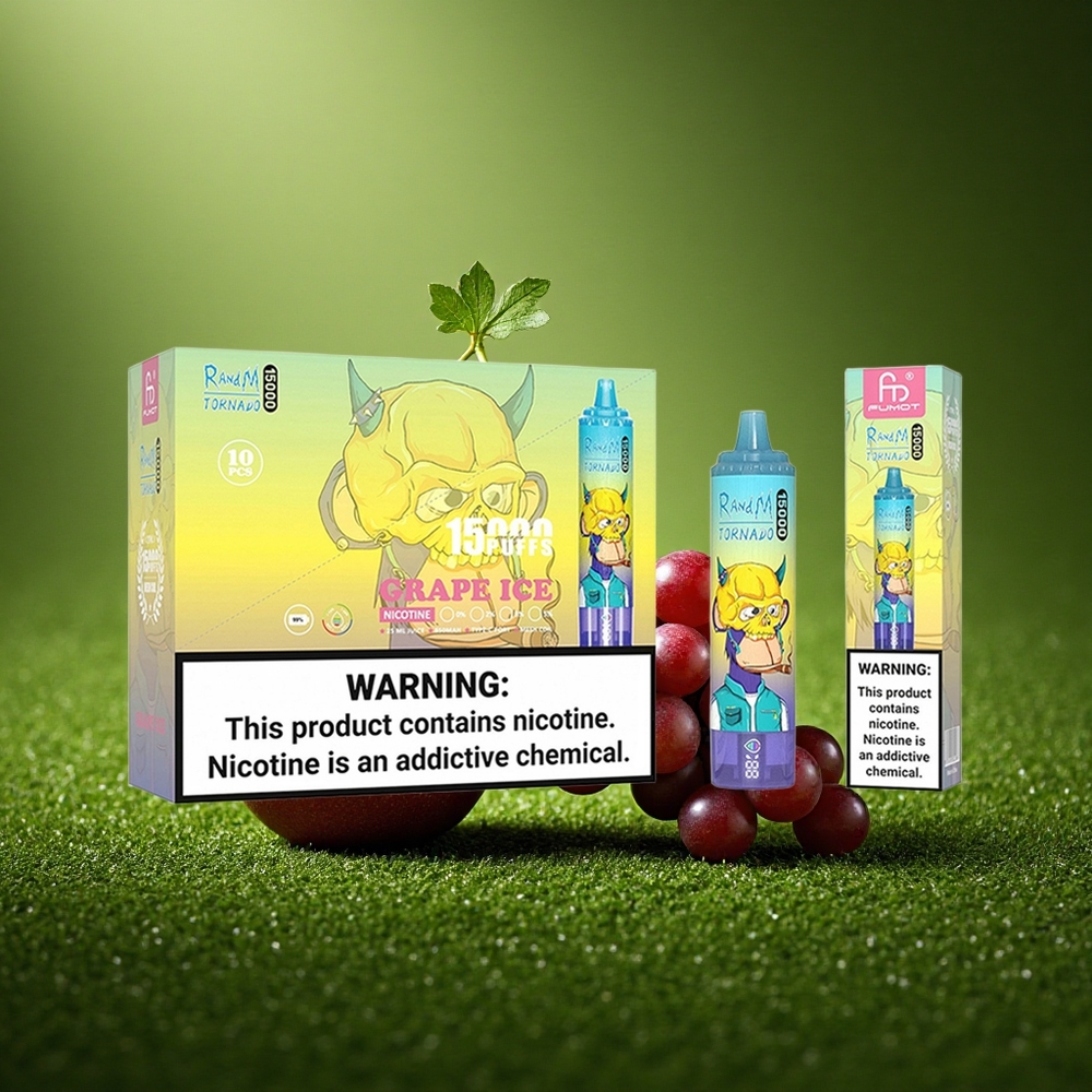 RandM Fumot Tornado 15000 Puffs Viinamarja Jää 25ml Mesh