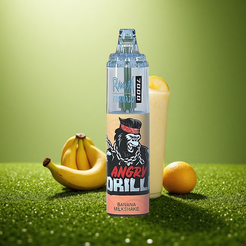 RandM Fumot Tornado 7000 Puffs Banaanipiimakokk 14 ML 850 MAH