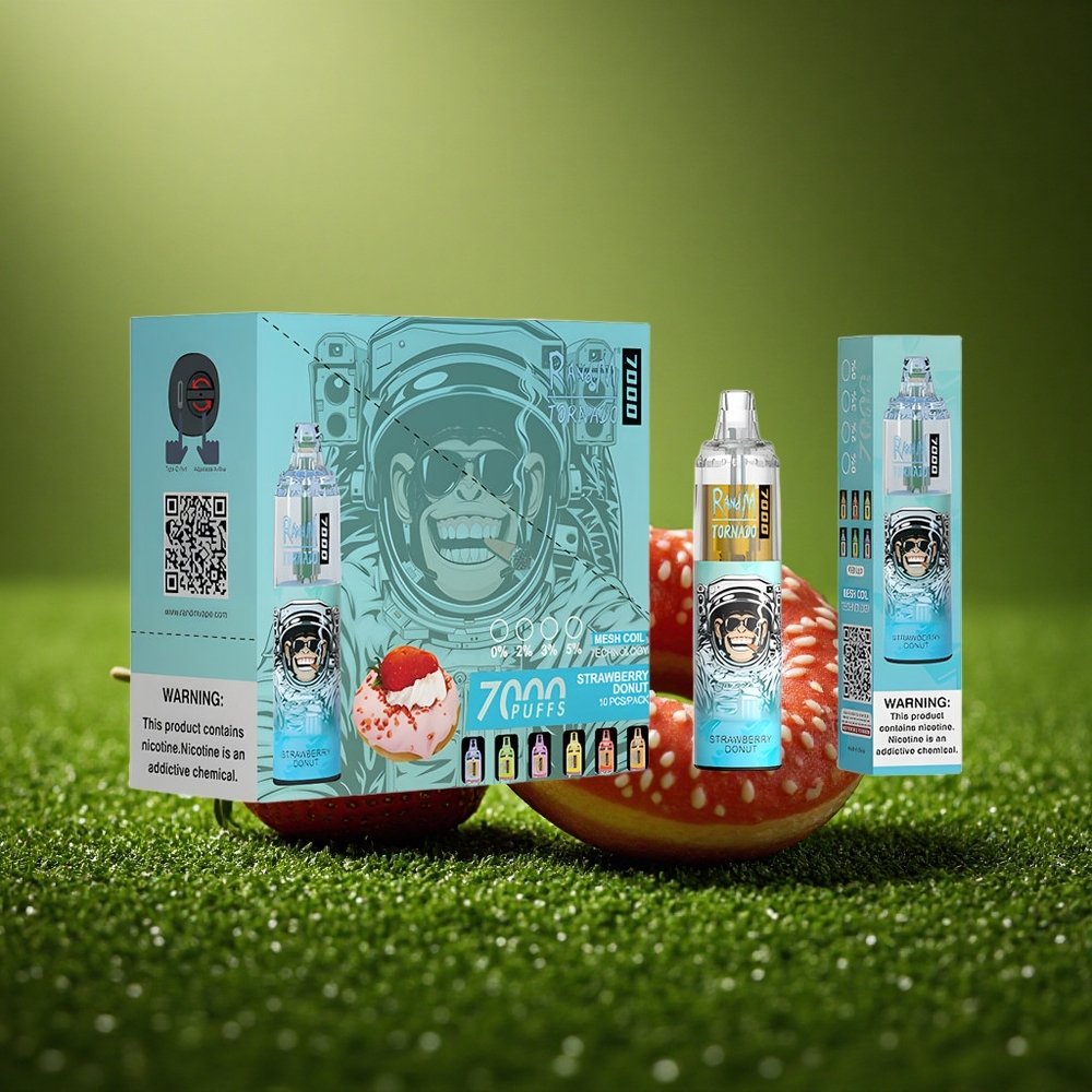 RandM Fumot Tornado 7000 Puffs Maasikamarjakook 14 ML Võrkpool 850 MAH