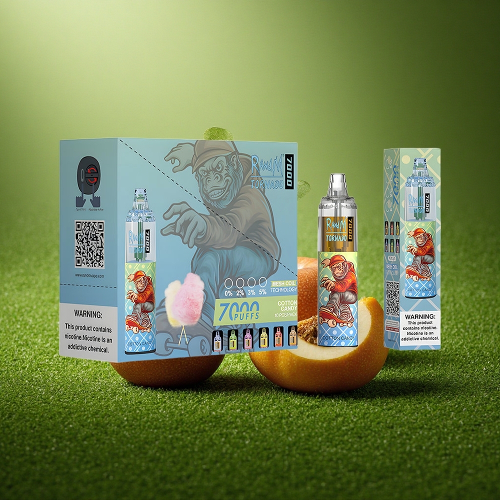 RandM Fumot Tornado 7000 Puffs Värvi-mesiniku Vint 14ML Tüüp-C Võrkpool