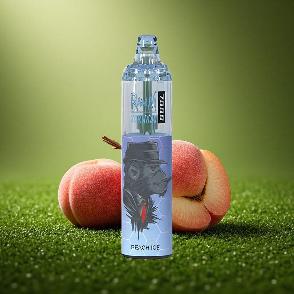 RandM Fumot Tornado 7000 Puffs Virsikujää Mesh 14ML Type-C