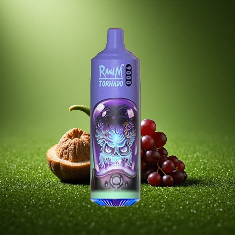 RandM Fumot Tornado 9000 Puffs Aloe Viinamarja 850 mAh Võrkmähis RGB Ekraan
