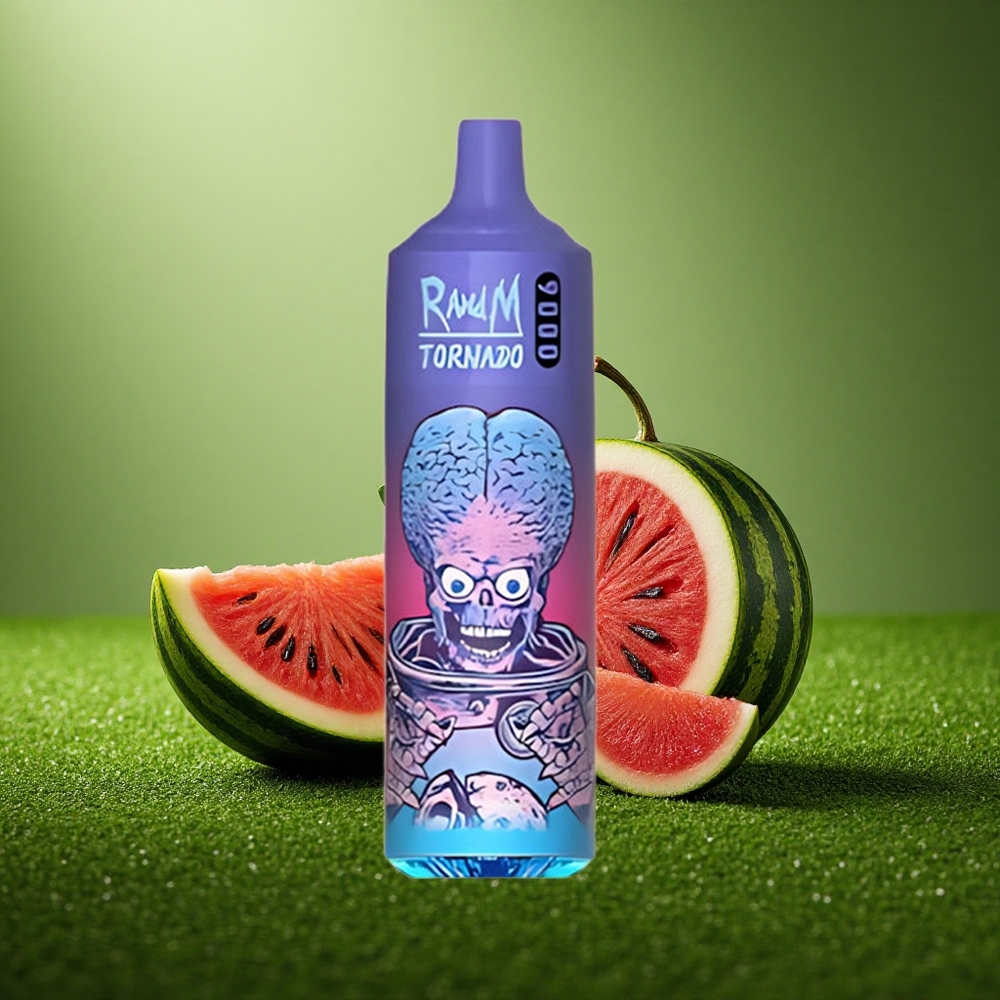 RandM Fumot Tornado 9000 Puffs Arbuusi Brazz Jää 850 mAh 18 mL Võrkpoolik