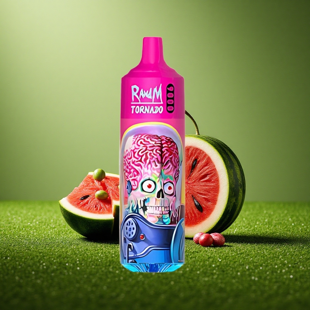 RandM Fumot Tornado 9000 Puffs Arbuusi Skittles 850 mAh 18 mL Mesh Coil