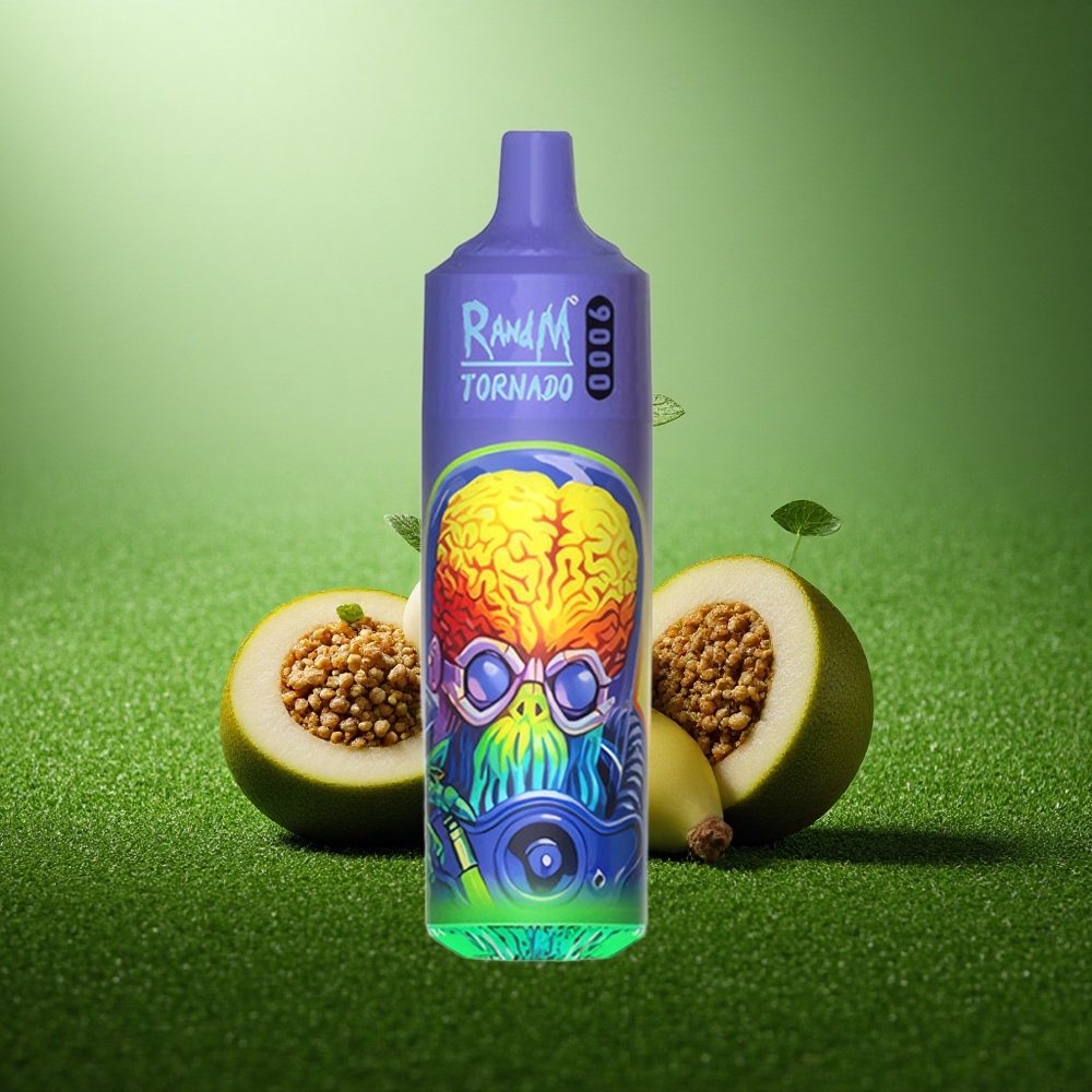 RandM Fumot Tornado 9000 Puffs Jahutuslik Münt 850 mAh RGB Ekraaniga Võrkpooliga 18 mL