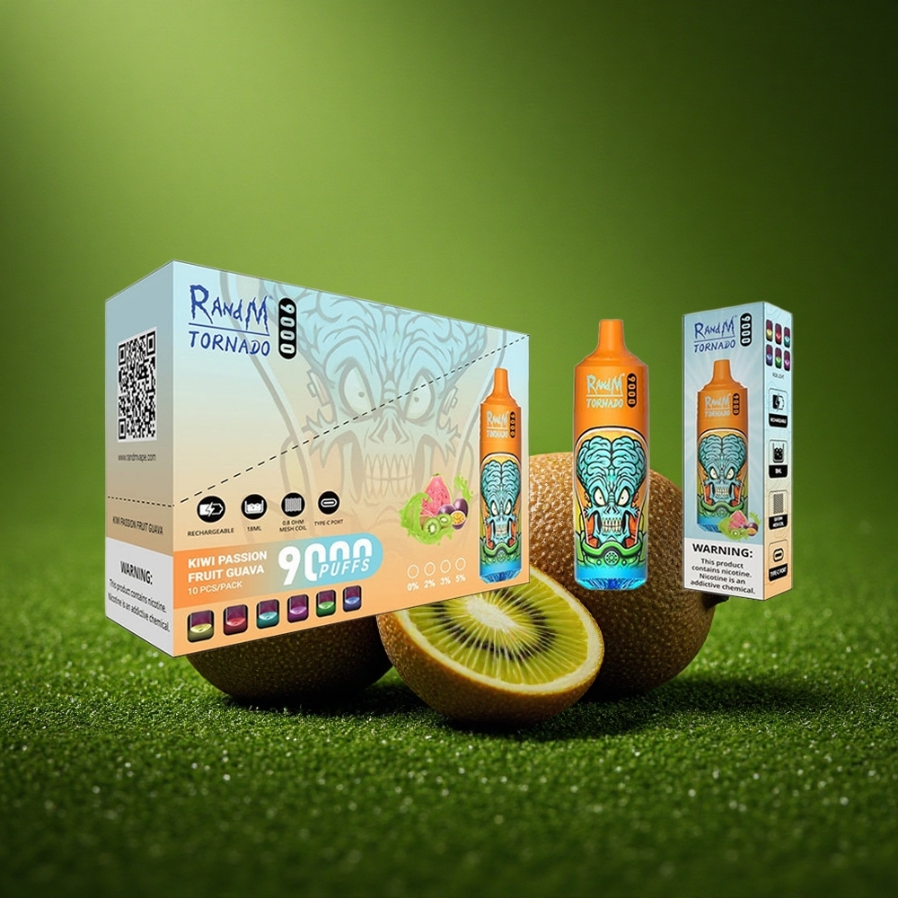 RandM Fumot Tornado 9000 Puffs Kiivi-Marakuija-Mesh RGB 850mAh 18mL