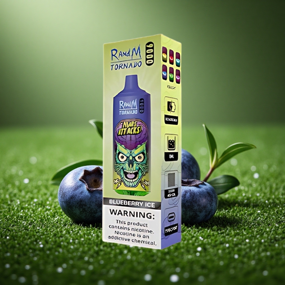 RandM Fumot Tornado 9000 Puffs Mustika Mesi Jää