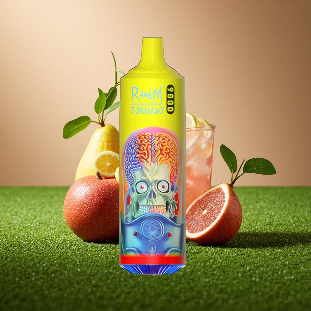 RandM Fumot Tornado 9000 Puffs Roosa Sidrunivesi 850 mAh Võrgumähis RGB