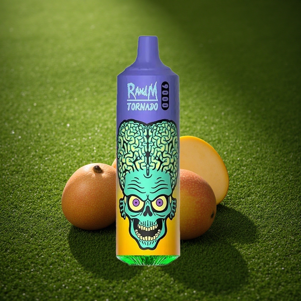 RandM Fumot Tornado 9000 Puffs Strohh Mango 850mAh Mesh Ekraan