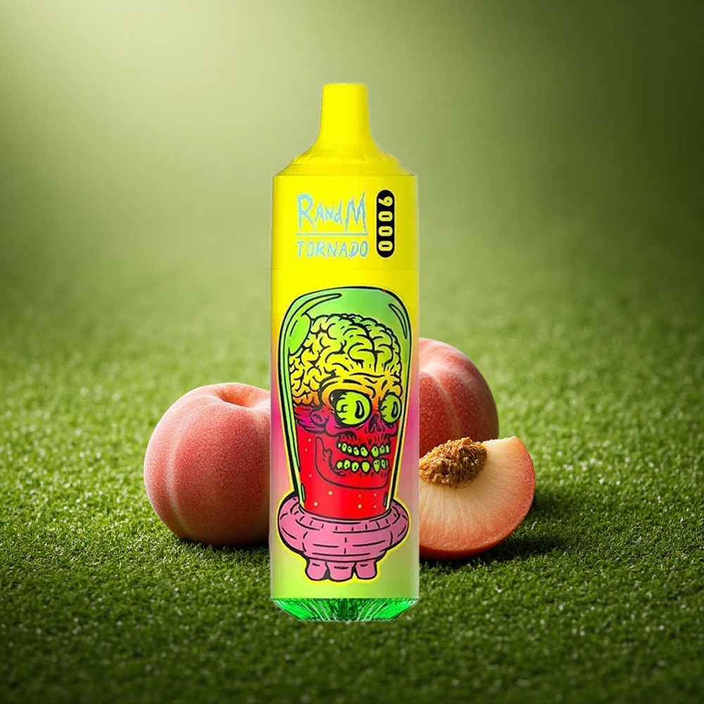 RandM Fumot Tornado 9000 Puffs Suvi Virsik Jää RGB Võrk Mähis 850 mAh Laetav 18 mL