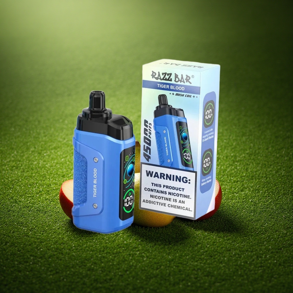 Razz Bar 45000 Puffs Hundi Veri 1.0 Ohm Vooluvõrk Tüüp-C Laadimine