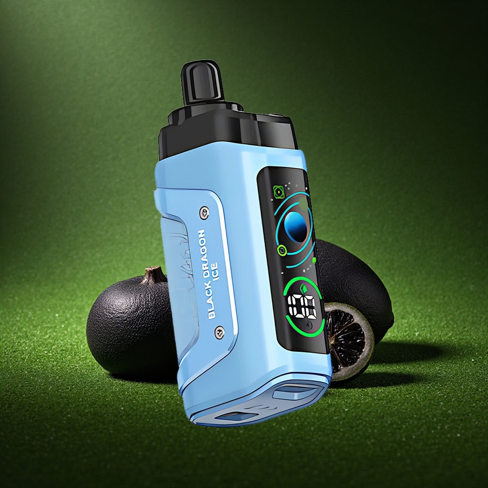 Razz Bar 45000 Puffs Must Draakon Jää 1.0 Ohm Võrk Mähis 20 mg/ml Nikotiin