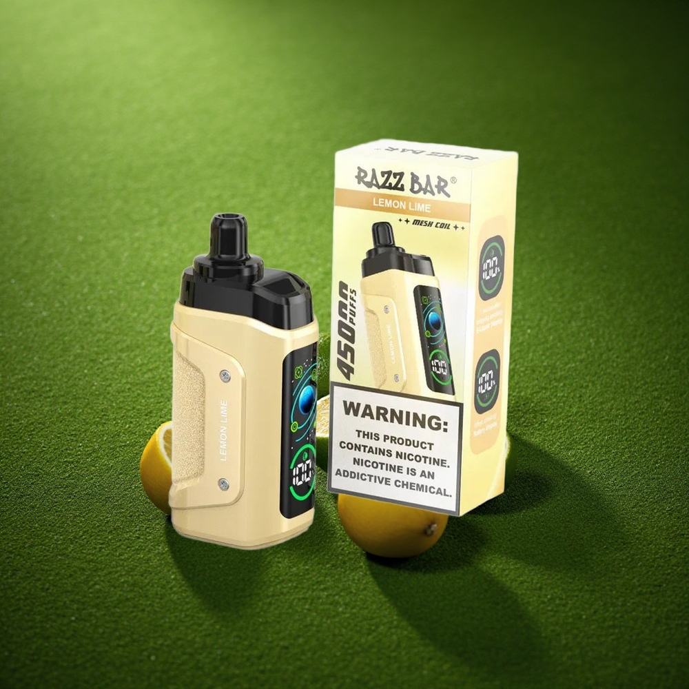 Razz Bar 45000 Puffs Sidrunipärlimõõdu õhureguleeritav 1.0 Ohm võrk