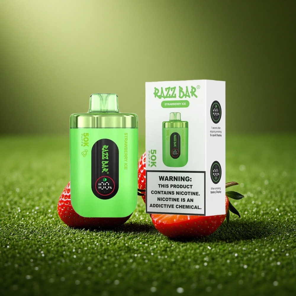 Razz Bar 50K Puffs Maasikajää Mesh 1.0 Ohm Type-C