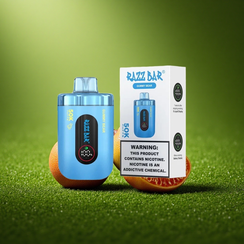 Razz Bar 50K Puffs Mahlane Karu 1.0 Ohm Mesh 2% Nikotiini