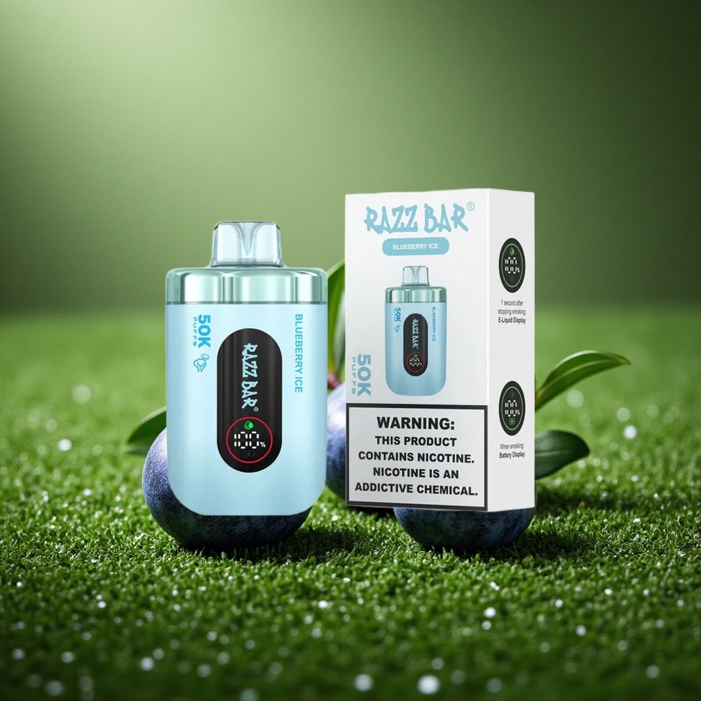 Razz Bar 50K Puffs Mustikas Jää Mesh 1.0 Ohm Type-C