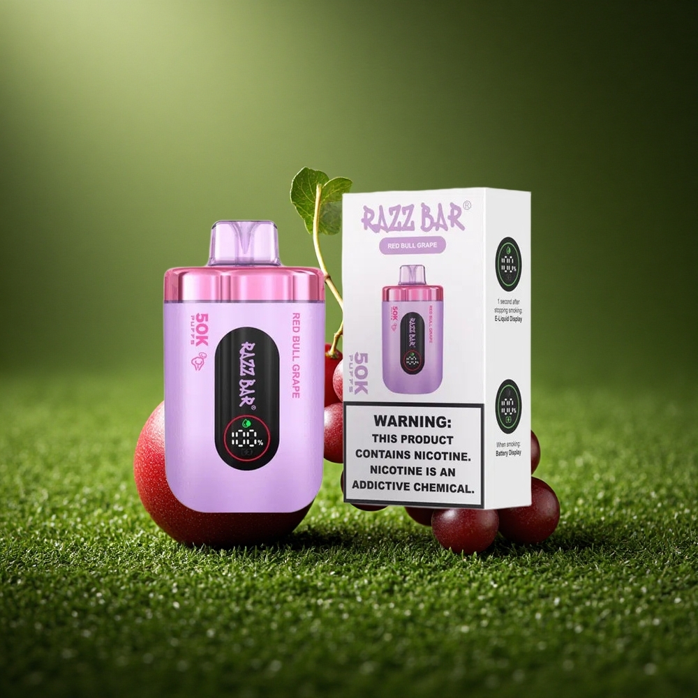 Razz Bar 50K Puffs Purple Vibu Mesh-Tüüp Laadimis