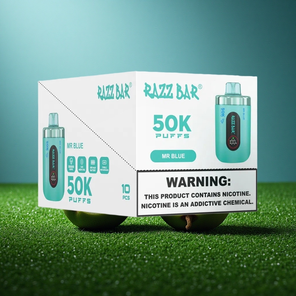 Razz Bar 50K Puffs Sinine 1.0 Ohm Mesh 650 Mah
