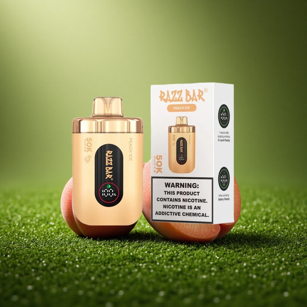 Razz Bar 50K Puffs Virsikujäine 1.0 Ohm 2% Nikotiini