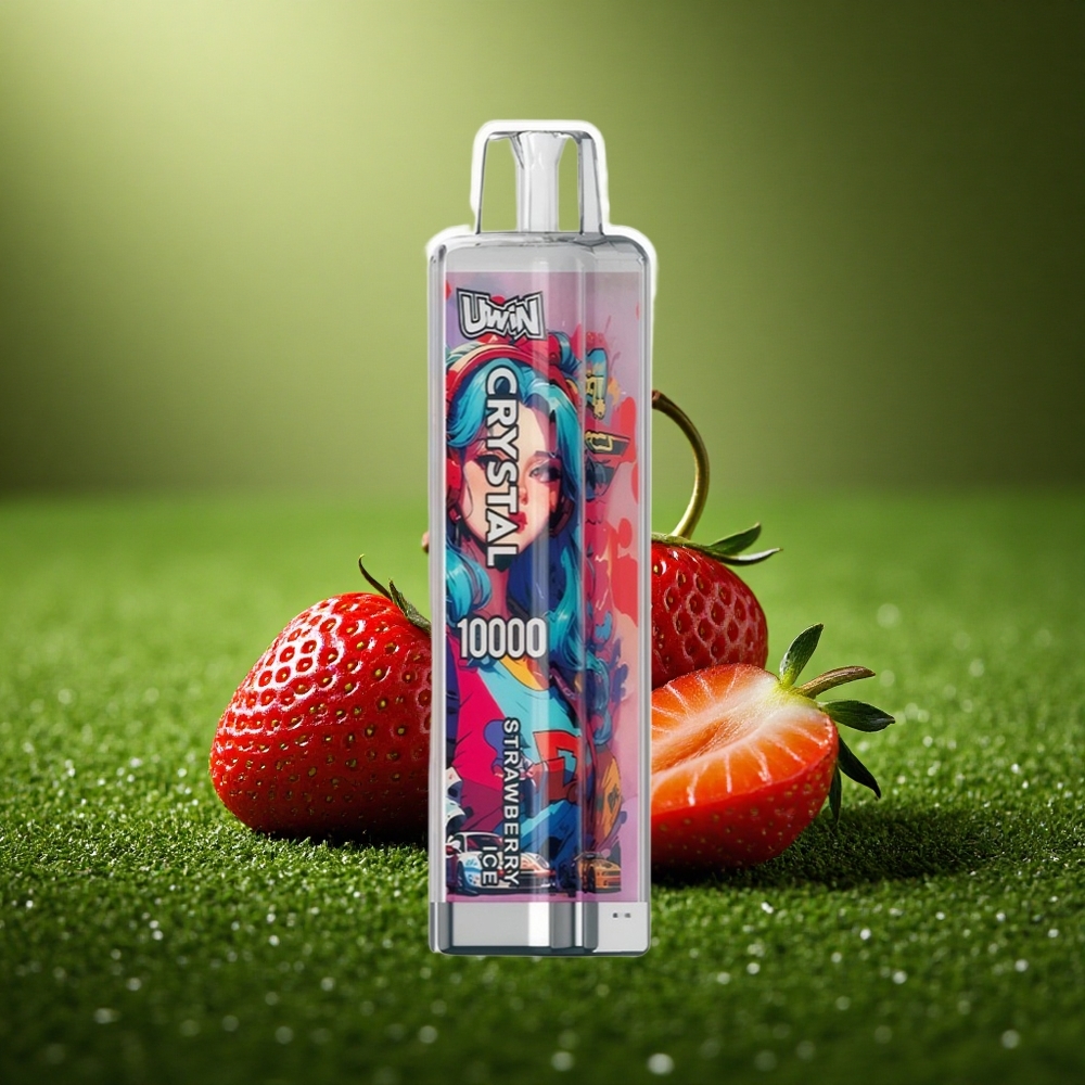Uwin Crystal 10000 Puffs Maasikajää RGB 18ml 650mAh