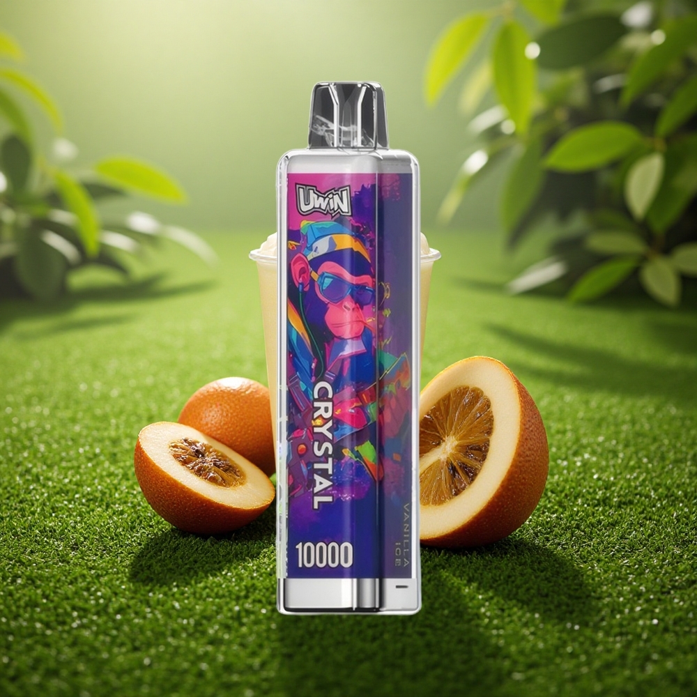 Uwin Crystal 10000 Puffs Vanillajää RGB 18ml 650mAh Type-C